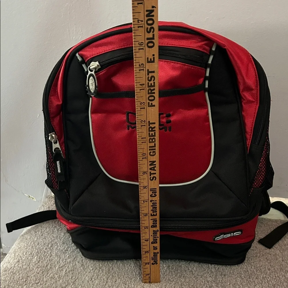 Ogio CSI Miami red and black cooler backpack with multiple compartments